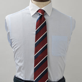 京都丹後産ネクタイ ワインストライプ2 メランジシルク糸使用