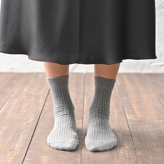 レディース靴下 3足セット ナチュラル「すっきりリブタイプ」 日本製 高機能