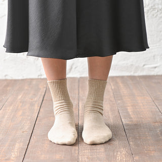 レディース靴下 3足セット ナチュラル「ゆったりリブタイプ」日本製 高機能