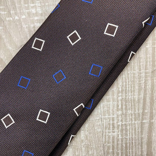 京都丹後産ネクタイ ブラウンコモン シルク100%