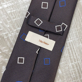 京都丹後産ネクタイ ブラウンコモン シルク100%