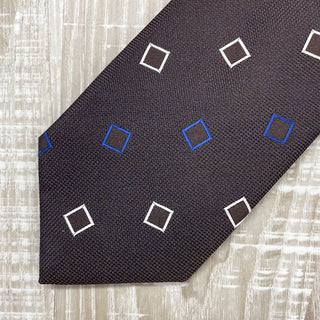 京都丹後産ネクタイ ブラウンコモン シルク100%