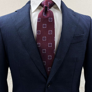 京都丹後産ネクタイ ワインコモン2 メランジシルク糸使用