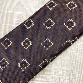 京都丹後産ネクタイ ブラウンコモン2 メランジシルク糸使用