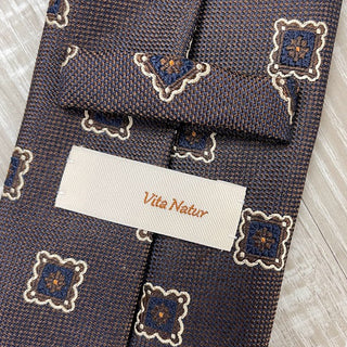 京都丹後産ネクタイ ブラウンコモン2 メランジシルク糸使用