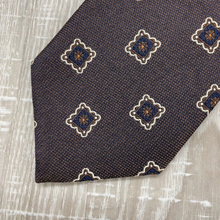 京都丹後産ネクタイ ブラウンコモン2 メランジシルク糸使用