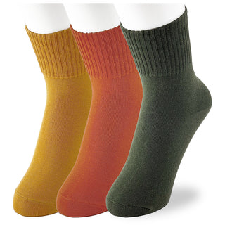 レディース靴下 3足セット ウォーム「ゆったりリブタイプ」日本製 高機能