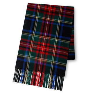 Cashmere 100% 체크 머플러 Black Stewart 블랙 스튜어트(오리지널 BOX들이) 35 cm×186 cm 