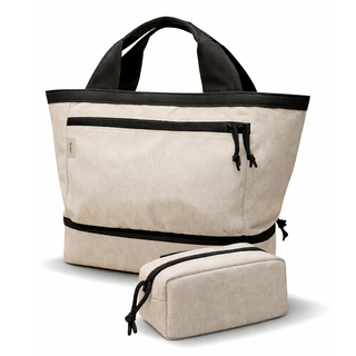 【保冷機能付カートバッグ】カートバッグ ゴルフ ボールポーチ セット オフベージュ