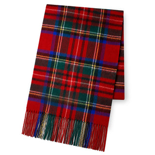 Cashmere 100 % 체크 머플러 Royal Stewart 로얄 스튜어트 (오리지널 BOX 포함) 35cm × 186cm 