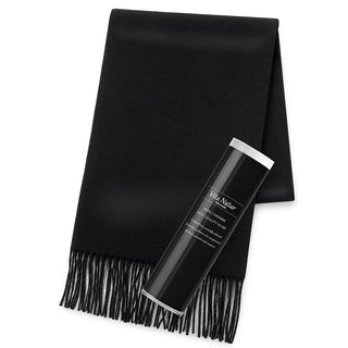 Cashmere100% 머플러 Black 무지 블랙(오리지널 BOX들이) 30 cm×180 cm 