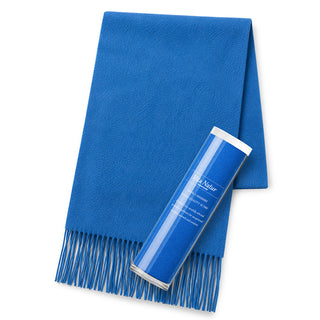Cashmere100% 머플러 Blue 무지 블루(오리지널 BOX들이) 30 cm×180 cm 