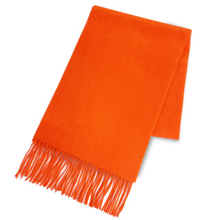 Cashmere 100 % 머플러 Orange 무지 오렌지 오리지널 BOX 포함) 30cm × 180cm 