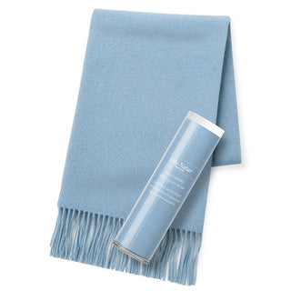 Cashmere 100 % 머플러 Sax 무지 색소폰 (오리지널 BOX 포함) 30cm × 180cm 