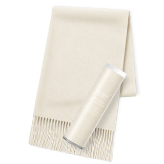 Cashmere100% 머플러 White 무지 화이트(오리지널 BOX들이) 30 cm×180 cm 