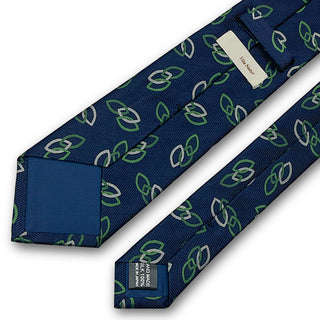 【予約販売】 Premium Collection 京都丹後産 HAND MADEネクタイ チェーンリンク ネイビー