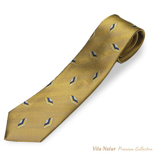 【予約販売】 Premium Collection 京都丹後産 HAND MADEネクタイ ダイヤモチーフ ゴールド
