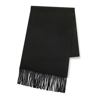 CashmereBlend プレーンマフラー Black 無地 ブラック 30cm×190cm