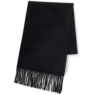 Cashmere100％ マフラー Black 無地 ブラック（オリジナルBOX入り）30cm×180cm