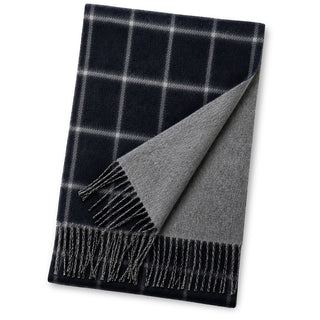 CashmereBlend 리버시블 머플러 체크 Black Men's 블랙/그레이 30cm×180cm 