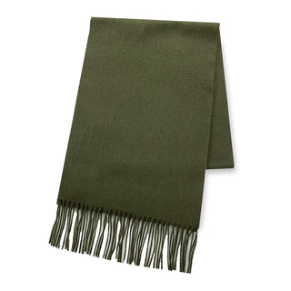 CashmereBlend プレーンマフラー Khaki 無地 カーキ 30cm×190cm