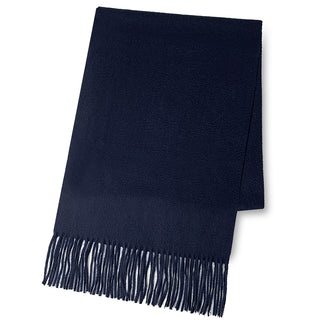 Cashmere100％ プレーンマフラー Navy 無地 ネイビー（オリジナルBOX入り） 35cm×186cm