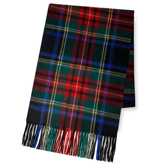 Cashmere100％ チェックマフラー Black Stewart ブラックスチュワート（オリジナルBOX入り）35cm×186cm
