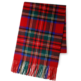 Cashmere100％ チェックマフラー Royal Stewart ロイヤルスチュワート（オリジナルBOX入り）35cm×186cm