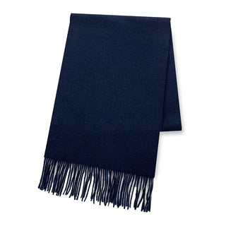 CashmereBlend プレーンマフラー Navy 無地 ネイビー 30cm×190cm