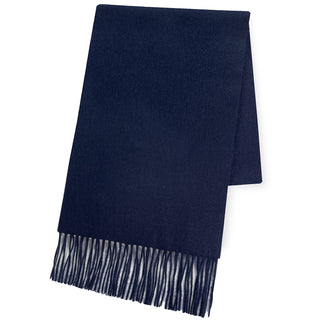 Cashmere100％ マフラー Navy 無地 ネイビー（オリジナルBOX入り）30cm×180cm