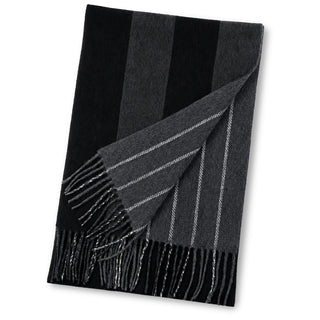 CashmereBlend 리버시블 머플러 패널 Black Men's 블랙/그레이 30cm×180cm