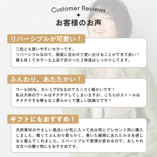 CashmereBlend リバーシブルマフラー Yellow Women’s  無地 レモンイエロー/オフ 30cm×190cm